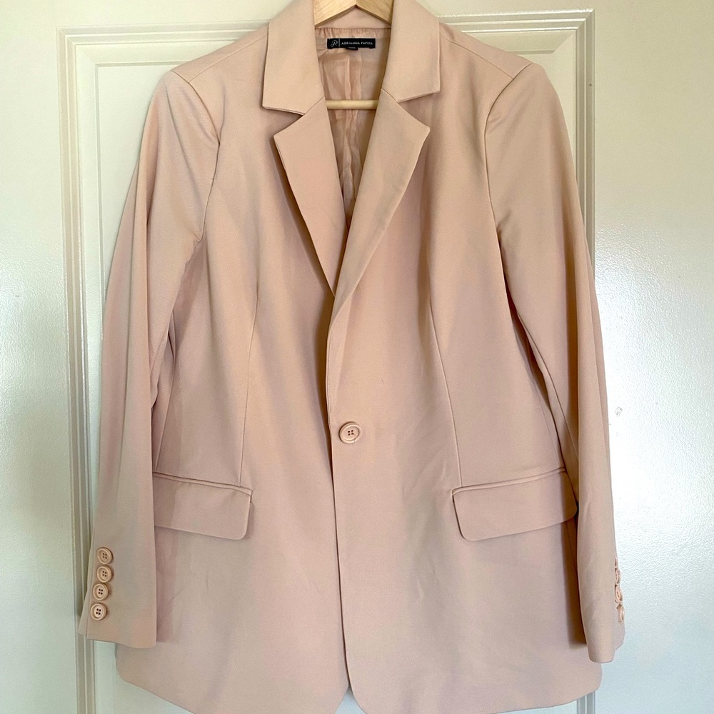 Pale Pink Oversized Women’s Blazer - M